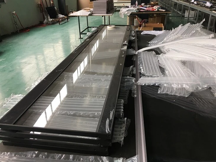 Bevel Aluminium Frame 5mm Glass Cabinet Door (5)