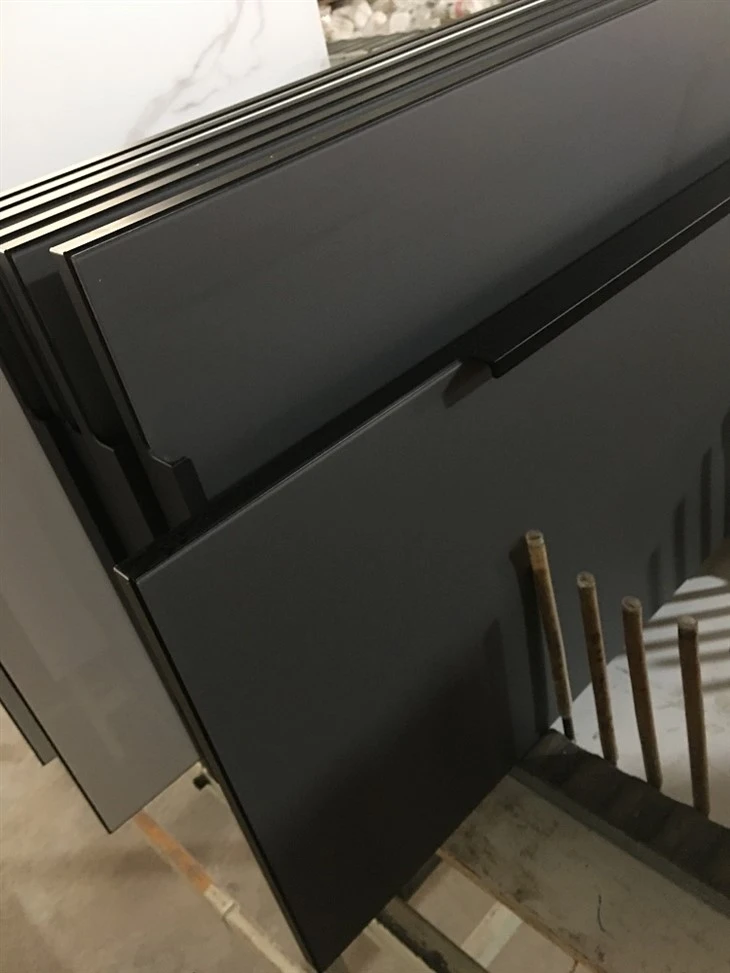 Aluminium Edge Matte 2mm Glass Front Cabinet Door (3)